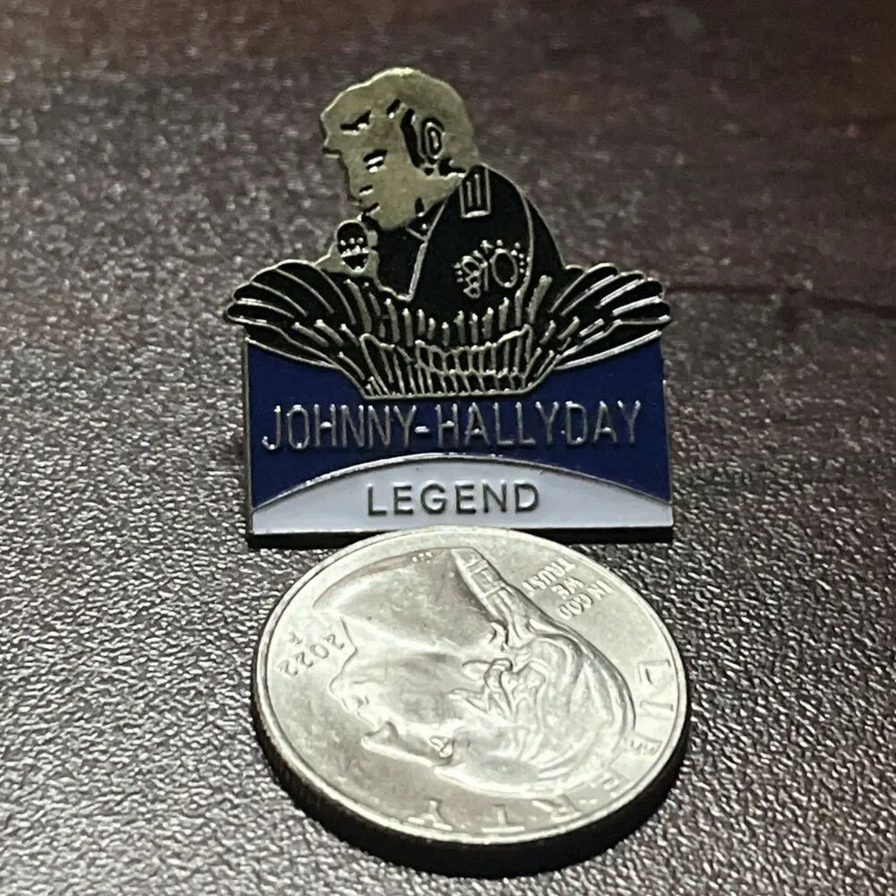 Johnny Hallyday French Rock‎ & Roll Singer Music Legend Lapel Hat Pin